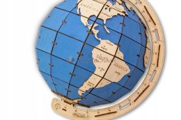 Globus - drewniane, mechaniczne puzzle 3D