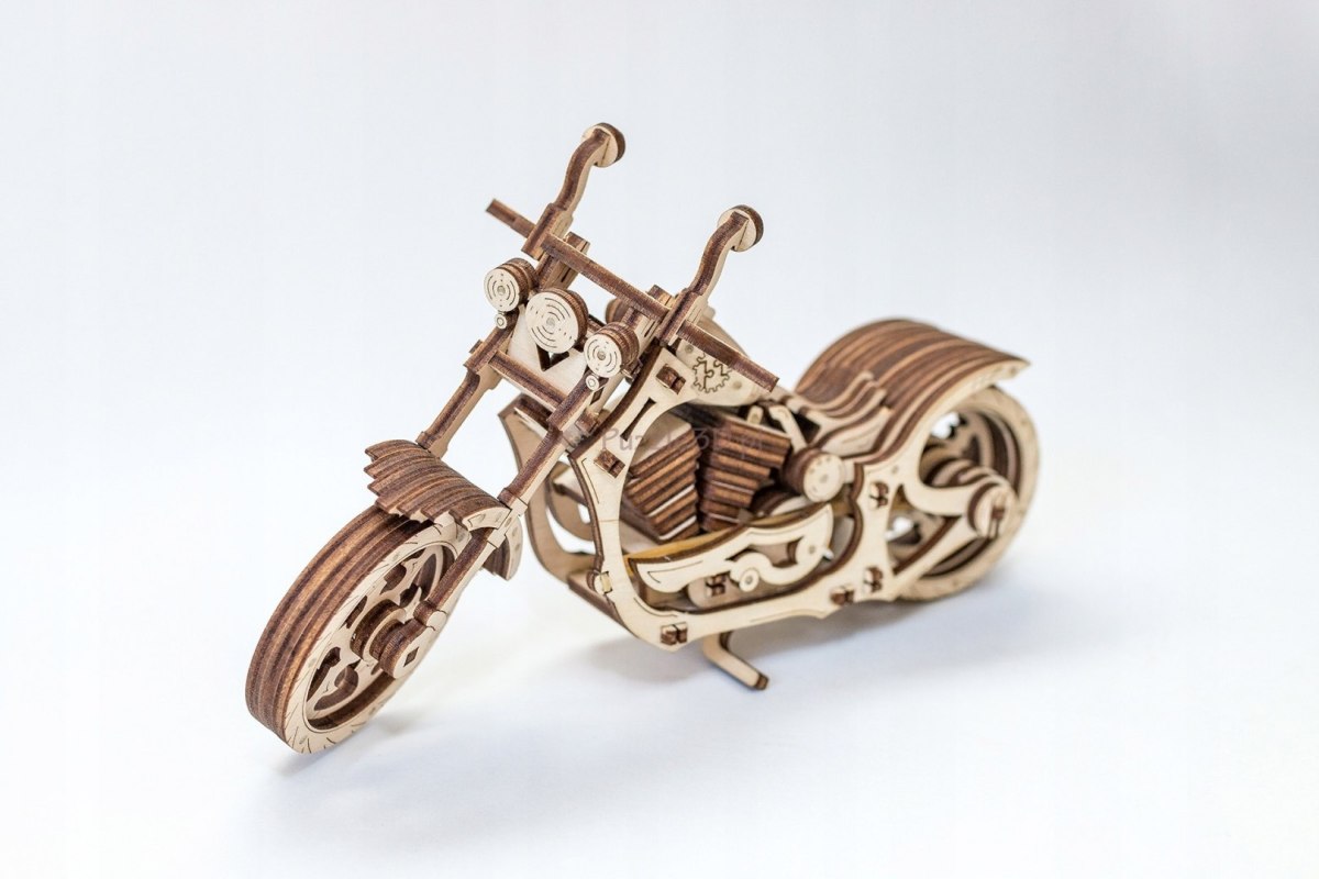 Motocykl Cruiser - drewniane mechaniczne puzzle 3D
