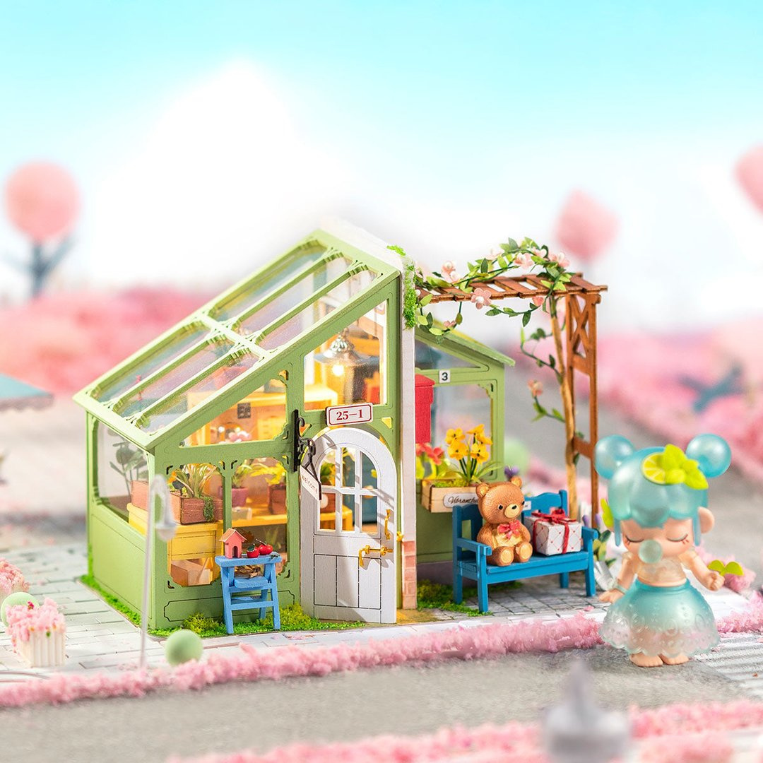 Domek dla lalek do samodzielnego złożenia - Wiosenne kwiaty