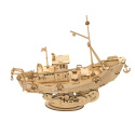 Statek rybacki - drewniane puzzle 3D