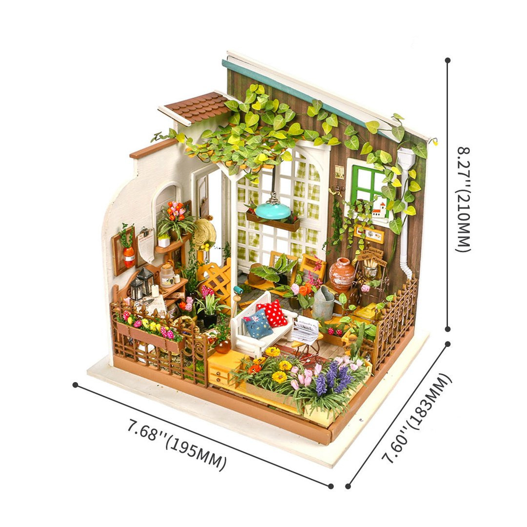 Domek dla lalek DIY - ogródek Millera - drewniane puzzle 3D